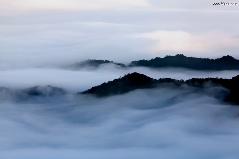 雾锁阳明山风景图片大全