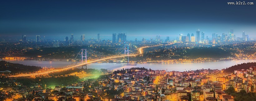 繁华城市夜景图片