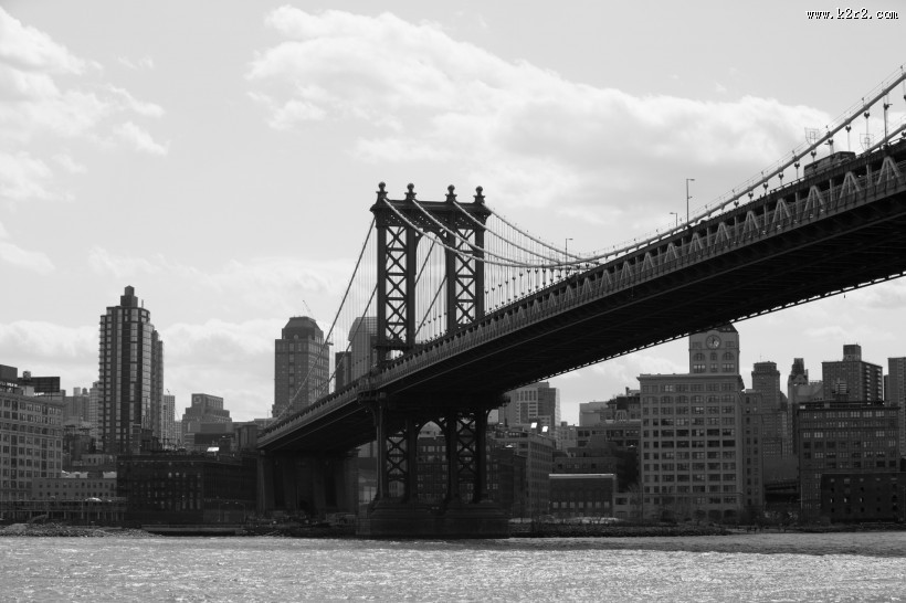 美国纽约曼哈顿大桥风景图片