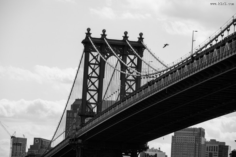 美国纽约曼哈顿大桥风景图片