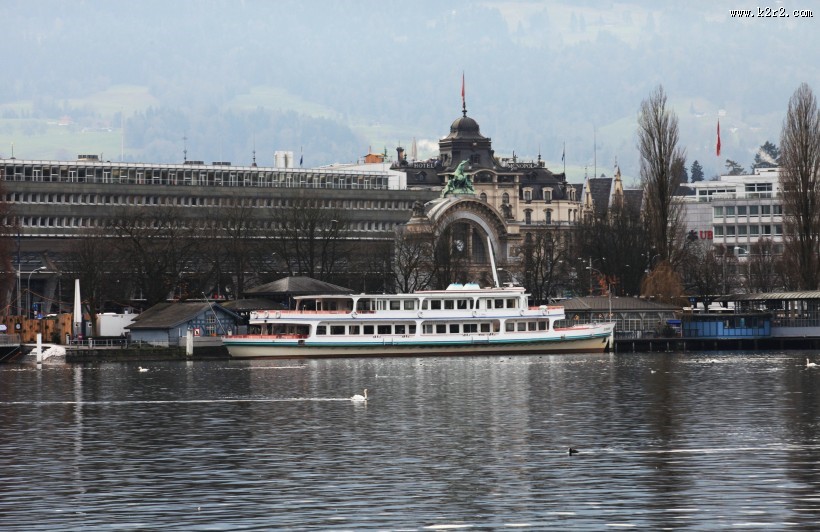 瑞士小镇琉森风景图片