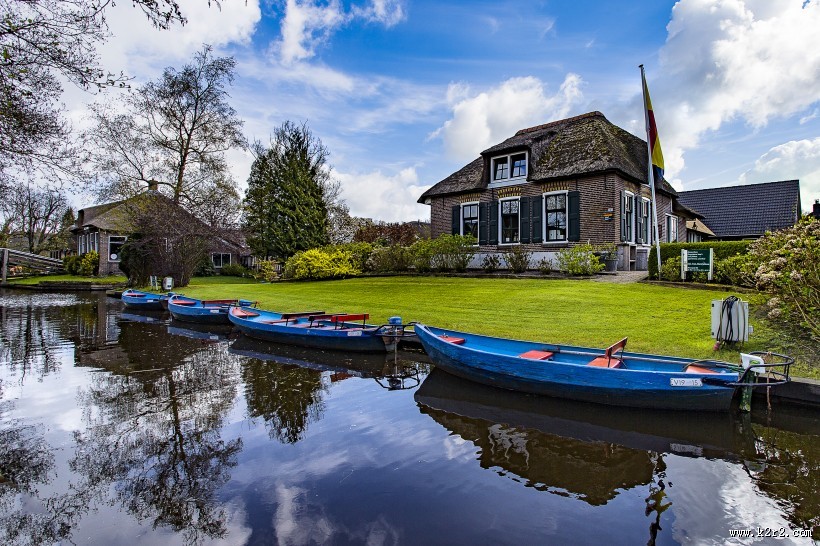 荷兰羊角村风景图片大全