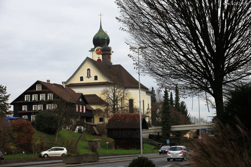 瑞士小镇琉森风景图片