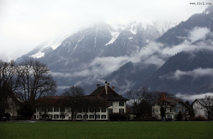 瑞士小镇因特拉肯风景图片大全