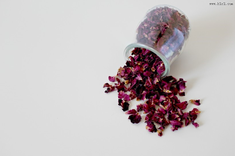 装在瓶子里的干花瓣图片大全