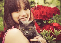 猫与人的友好图片