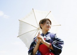 夏日里打伞的日本女人图片大全