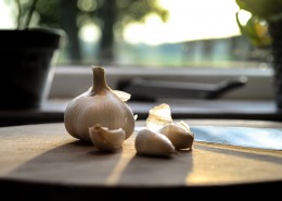 扁球形的大蒜图片