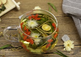 好喝的养生枸杞菊花茶图片