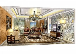 珠海棕榈海岸项目手绘稿1图片大全