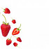 白色背景的草莓素材图片