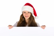戴着圣诞帽的美女图片