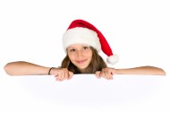戴着圣诞帽的美女图片