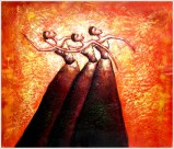 抽象人物油画图片