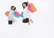 女性购物特写图片