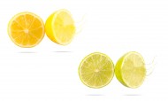 切开的新鲜柠檬图片