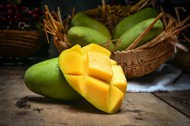 黄色的清香有营养芒果图片大全