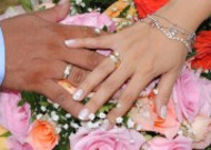 带着结婚戒指的手图片