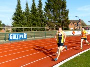 操场上的赛跑比赛图片