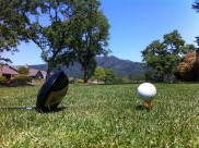 小小的白色高尔夫球图片