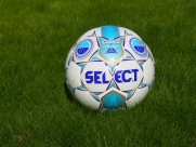 草地上的足球图片