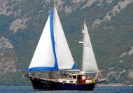 航行的帆船图片