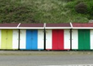 彩色沙滩小屋图片