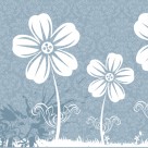 蓝色花朵三联画图片大全