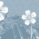 蓝色花朵三联画图片大全