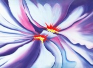 油画花朵三联画图片