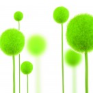 绿色清新家居三联画图片