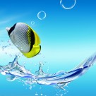 绿色清新家居三联画图片