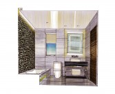 峰境12栋B手绘透视图片大全