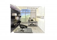 梁志天公司项目室内手绘图片