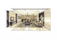 北京马甸公寓室内手绘图片