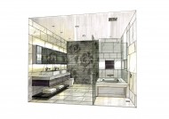 凯德置地佛山样板房b2手绘稿图片