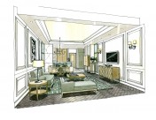 大连新世界大廈手绘设计图片大全