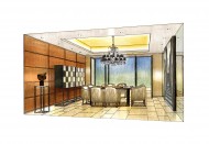 中山華發庄園二期室内手绘图片