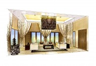 中山華發庄園二期室内手绘图片