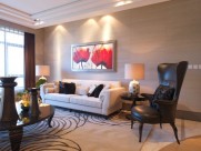 大连星海湾壹号样板房客厅图片