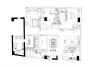 北京官园西派公寓E型样板房室内设计图片