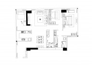北京官园西派公寓A型东南亚风格样板房设计图片