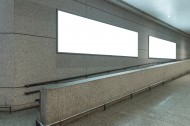 机场空白广告牌海报图片