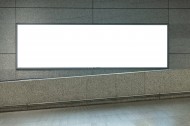 机场空白广告牌海报图片
