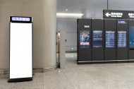 机场空白广告牌海报图片