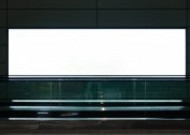机场空白广告牌海报图片