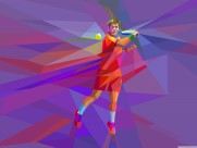 炫彩网球运动电脑设计图片