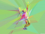 炫彩网球运动电脑设计图片