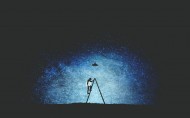 星空之梦创意设计剪影图片