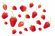 白色背景的草莓素材图片